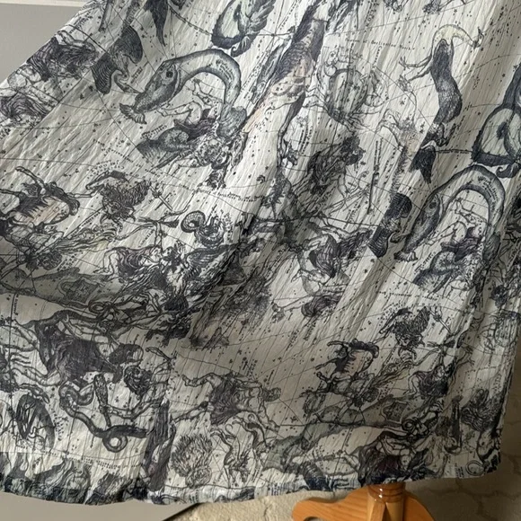 NWT Raquel Allegra Maxi Zodiac Print Skirt Sz 2
